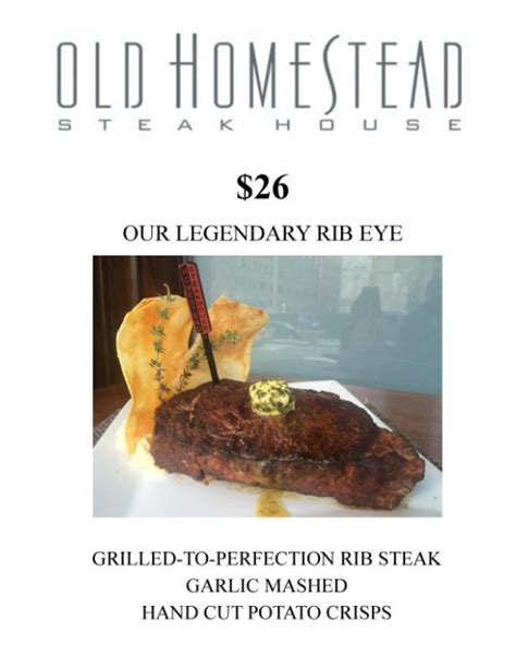 Old Homestead Steakhouse Reservations .
